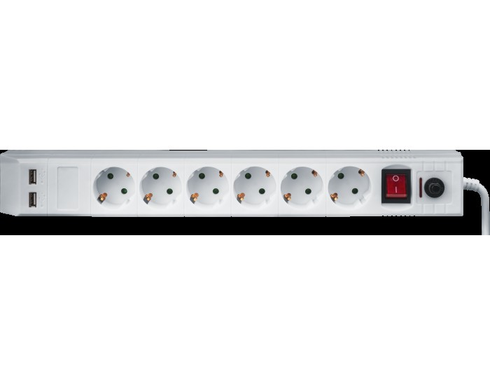 Сетевой фильтр Navigator 71 864 NSP-USB-06-180-ESC-3x1 сет фильтр, 6 гн 1.8м