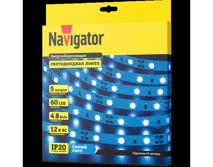 СД Лента Navigator 80 295 NLS-3528B60-4.8-IP20-12V R5