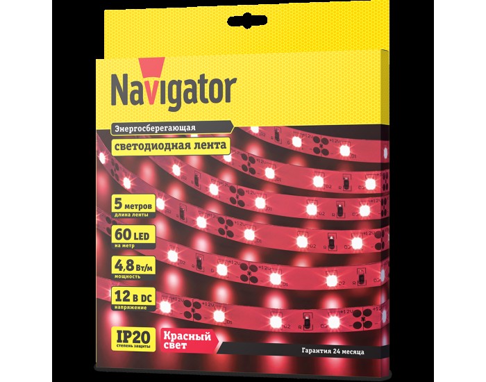 СД Лента Navigator 80 297 NLS-3528R60-4.8-IP20-12V R5