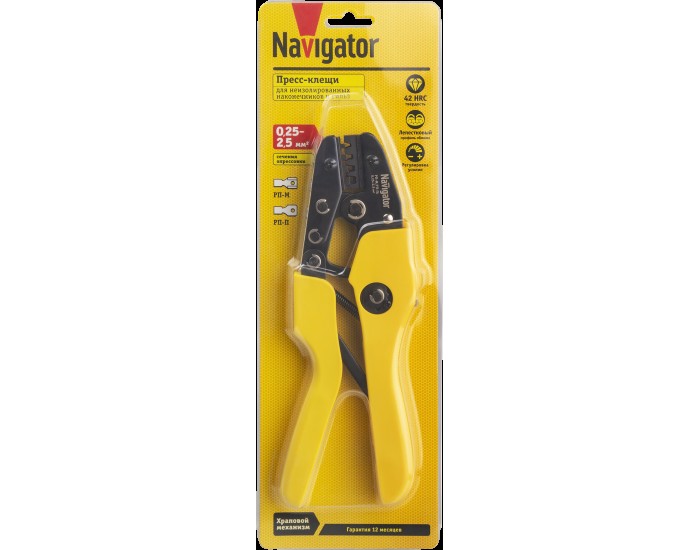 Пресс-клещи Navigator 80 383 NHT-Pkv01-M-2.5 (для автоклемм, 2.5 мм2)