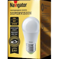 Лампа Navigator 80 542 NLL-G45-6-230-2.7K-E27-FR-SV