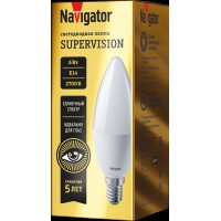 Лампа Navigator 80 545 NLL-C37-6-230-2.7K-E14-FR-SV