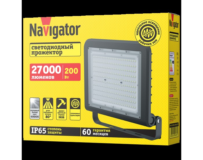 Светильник Navigator 80 677 NFL-02-200-4K-BL-LED