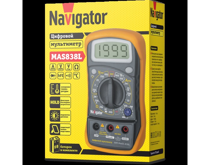 Мультиметр Navigator 82 429 NMT-Mm01-838L (838L)