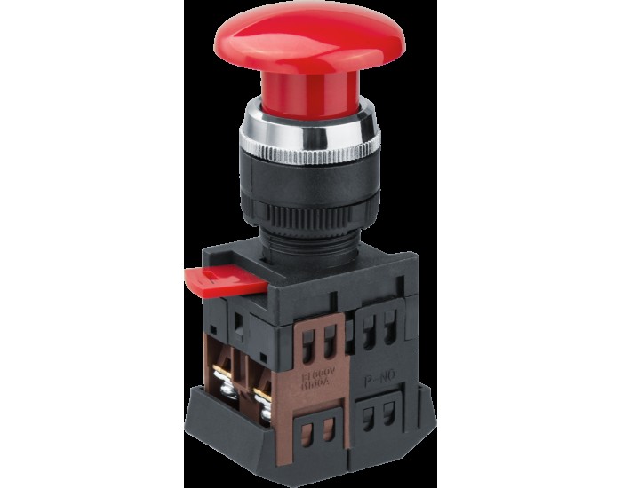 Кнопка Navigator 82 813 NBI-B-05 Грибок d22мм NO+NC