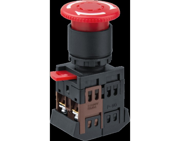 Кнопка Navigator 82 814 NBI-B-06 Грибок поворотн.блокировка d22мм NO+NC