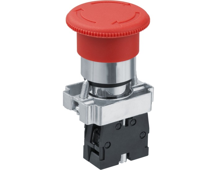 Кнопка Navigator 82 815 NBI-B-07 Грибок поворотн.блокировка d22мм NC