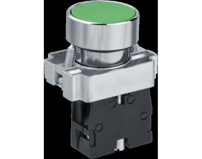 Кнопка Navigator 82 818 NBI-B-08-G зеленая d22мм NO