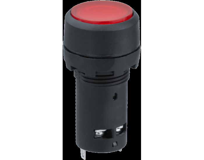 Кнопка Navigator 82 822 NBI-B-09-R красная с подсветкой d22мм 230В NO+NC
