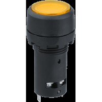 Кнопка Navigator 82 823 NBI-B-09-Y желтая с подсветкой d22мм 230В NO+NC