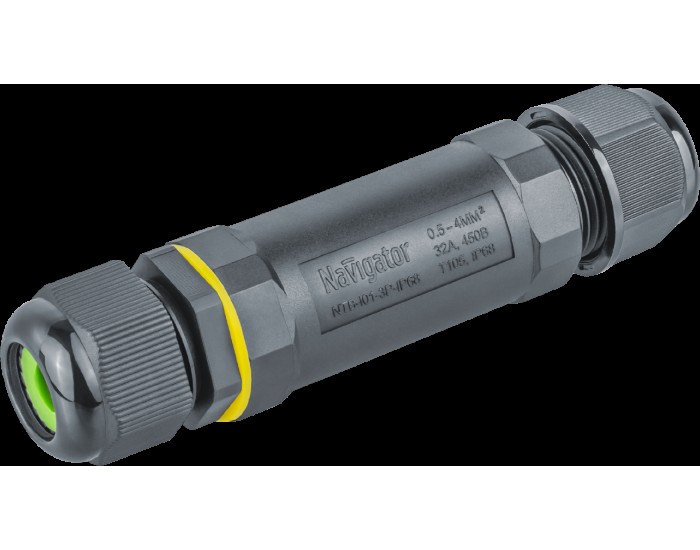 Коннектор Navigator 82 830 NTB-I01-3P-IP68 I-образный 3PIN