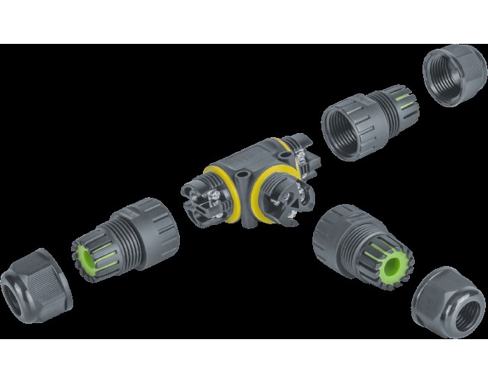 Коннектор Navigator 82 836 NTB-T02-3P-IP68 T-образный 3PIN