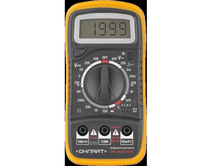 Мультиметр ОНЛАЙТ 90 081 OMT-Mm01-838L (838L)