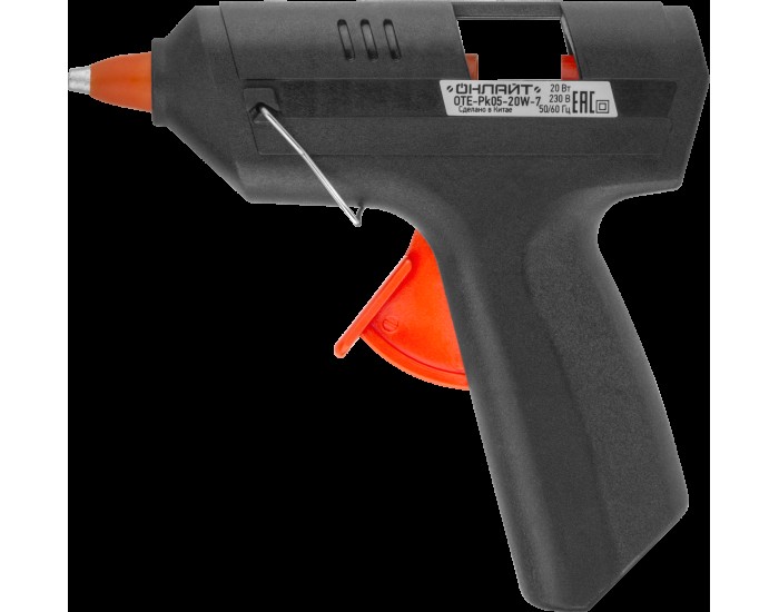 Клеевой пистолет ОНЛАЙТ 90 374 OTE-Pk05-20W-7 (20 Вт, 7 мм)