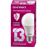 Лампа ОНЛАЙТ 90 401 OLL-A60-13-230-4K-E27 (PRO 90-240 В)