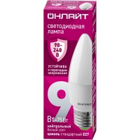 Лампа ОНЛАЙТ 90 413 OLL-C37-9-230-4K-E27-FR (PRO 90-240 В)