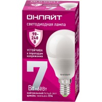 Лампа ОНЛАЙТ 90 419 OLL-G45-7-230-4K-E14-FR (PRO 90-240 В)
