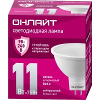 Лампа ОНЛАЙТ 90 433 OLL-MR16-11-230-4K-GU5.3 (PRO 90-240 В)