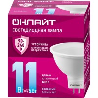 Лампа ОНЛАЙТ 90 434 OLL-MR16-11-230-6.5K-GU5.3 (PRO 90-240 В)