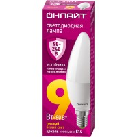 Лампа ОНЛАЙТ 90 537 OLL-C37-9-230-2.7K-E14-FR (PRO 90-240 В)
