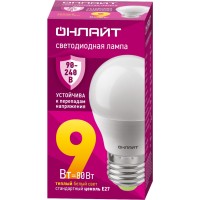 Лампа ОНЛАЙТ 90 544 OLL-G45-9-230-2.7K-E27-FR (PRO 90-240 В)