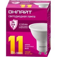 Лампа ОНЛАЙТ 90 546 OLL-PAR16-11-230-3K-GU10 (PRO 90-240 В)