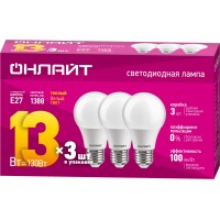 Лампа ОНЛАЙТ 90 604 OLL-A60-13-230-2.7K-E27-PACK3