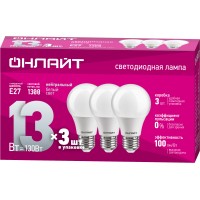 Лампа ОНЛАЙТ 90 605 OLL-A60-13-230-4K-E27-PACK3