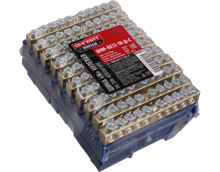 Шина нулевая ОНЛАЙТ 90 724 OBB-M812-10D-B