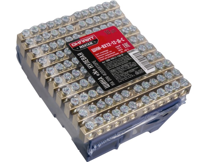 Шина нулевая ОНЛАЙТ 90 725 OBB-M812-12D-B