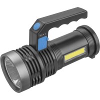 Фонарь ОНЛАЙТ 90 911 OPT-SP01-ACCU прож.1LED,3Вт+1COB,2Вт,4реж,Li-Ion 1.2A