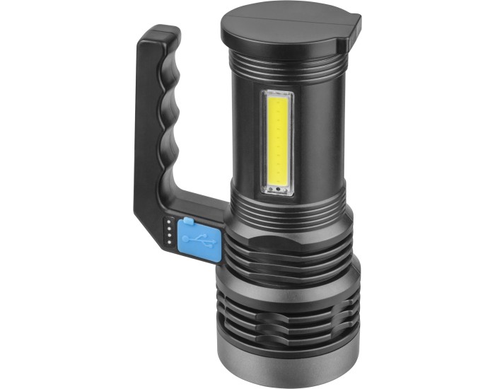 Фонарь ОНЛАЙТ 90 911 OPT-SP01-ACCU прож.1LED,3Вт+1COB,2Вт,4реж,Li-Ion 1.2A