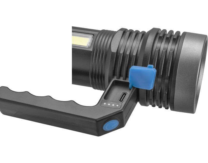 Фонарь ОНЛАЙТ 90 911 OPT-SP01-ACCU прож.1LED,3Вт+1COB,2Вт,4реж,Li-Ion 1.2A