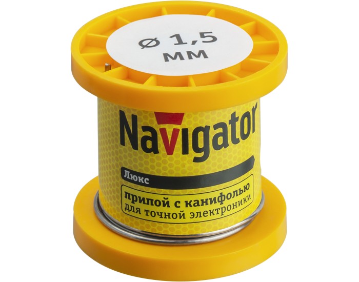 Припой Navigator 93 077 NEM-Pos02-61K-1.5-K50 (ПОС-61, катушка, 1.5 мм, 50 гр)