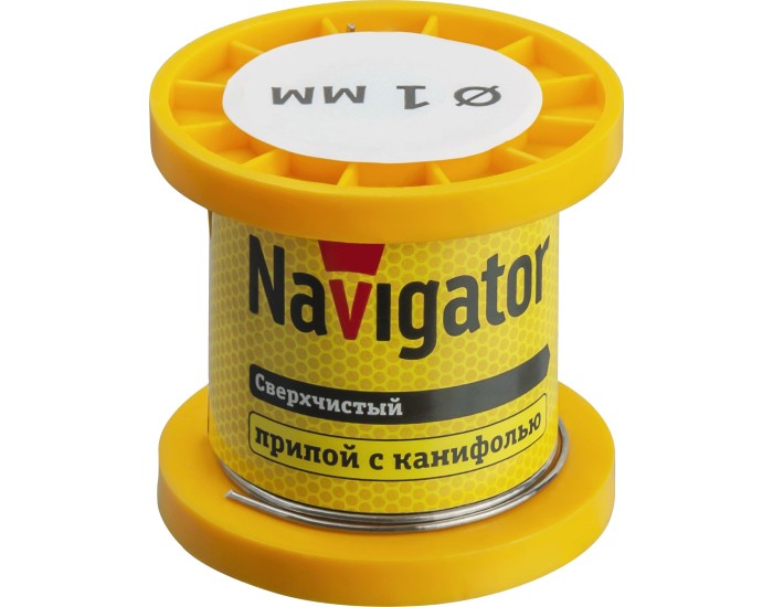 Припой Navigator 93 079 NEM-Pos02-63K-1-K50 (ПОС-63, катушка, 1 мм, 50 гр)