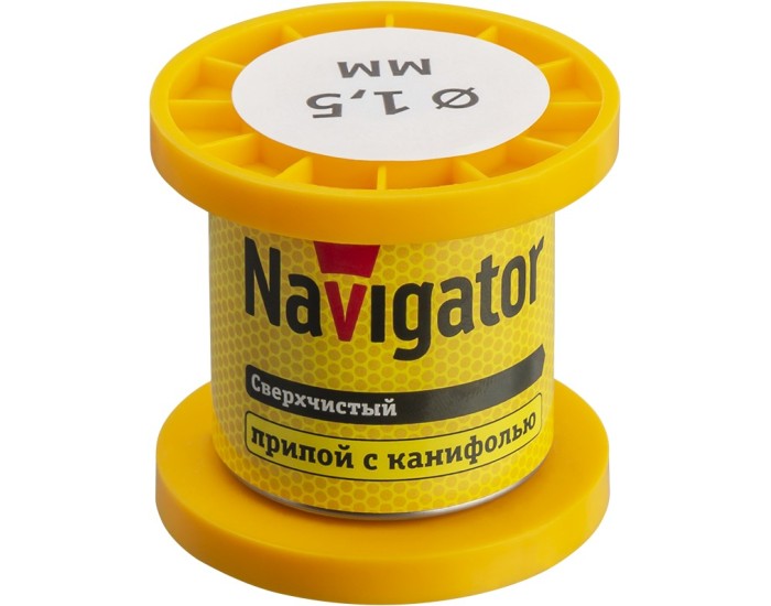 Припой Navigator 93 080 NEM-Pos02-63K-1.5-K50 (ПОС-63, катушка, 1.5 мм, 50 гр)