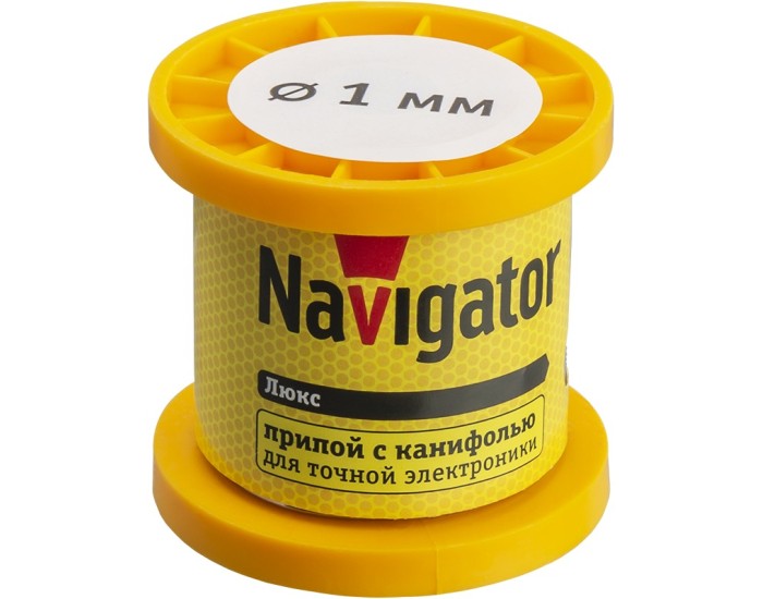 Припой Navigator 93 082 NEM-Pos02-61K-1-K100 (ПОС-61, катушка, 1 мм, 100 гр)