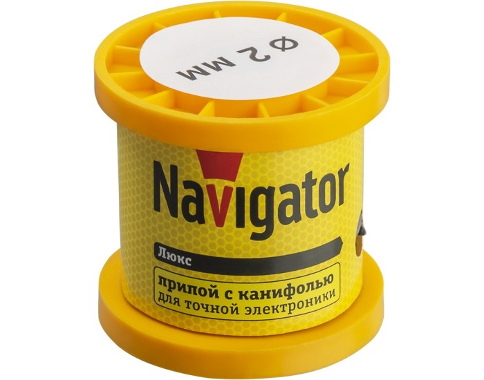 Припой Navigator 93 084 NEM-Pos02-61K-2-K100 (ПОС-61, катушка, 2 мм, 100 гр)