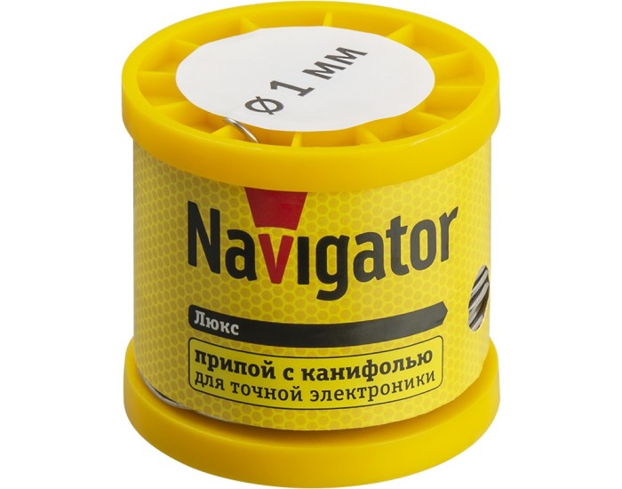 Припой Navigator 93 085 NEM-Pos02-61K-1-K200 (ПОС-61, катушка, 1 мм, 200 гр)