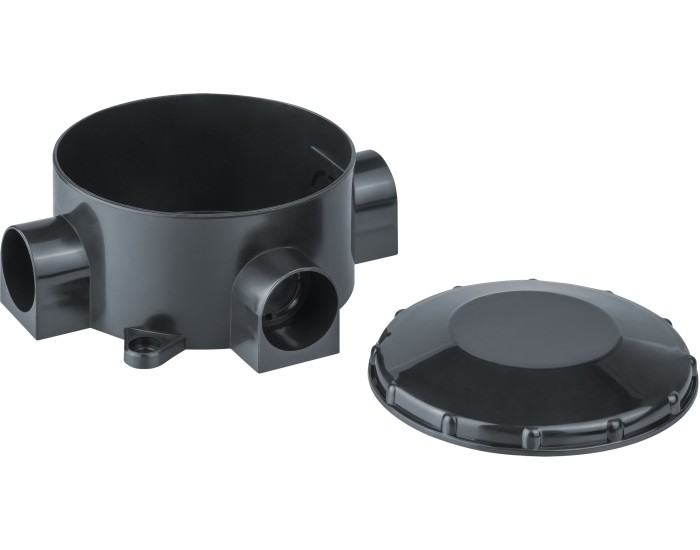 Коробка Navigator 93 760 NSS-DB-70-35-BL распаячная откр.монт.трехрожковая чер.