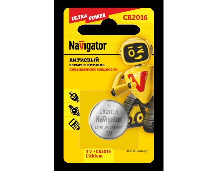 Элемент питания Navigator 93 821 NBT-CR2016-BP1