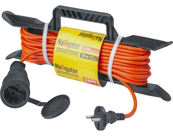 Удлинитель Navigator 93 921 NPE-F-30-X-2x0.75 на рамке б/з 30м (Россия)