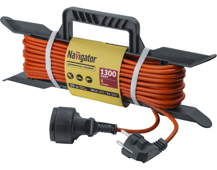 Удлинитель Navigator 93 927 NPE-F-20-E-3x0.75 на рамке c/з 20м (Россия)