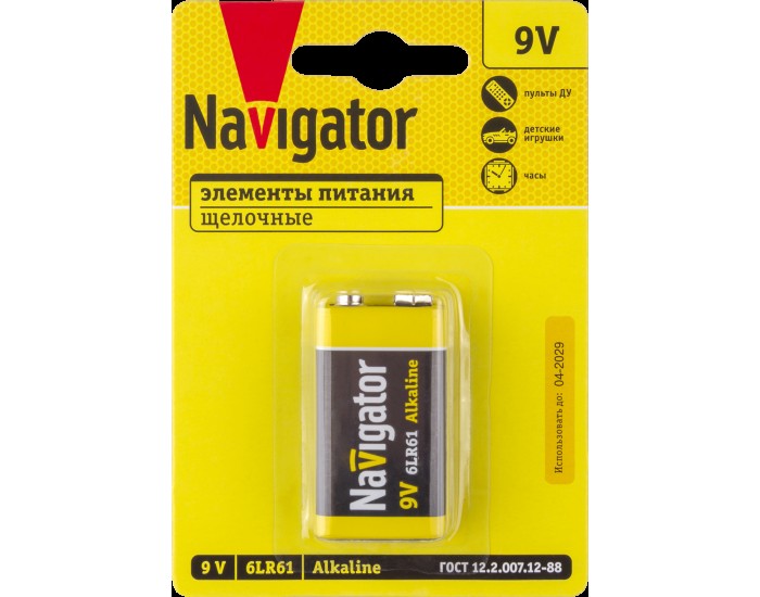 Элемент питания Navigator 93 997 NBT-NPE-6LR61-BP1