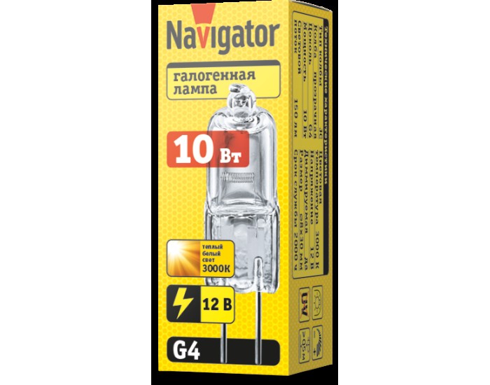 Лампа Navigator 94 209 JC 10W clear G4 12V 2000h