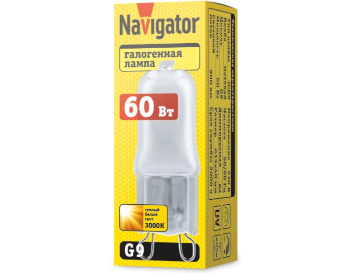 Лампа Navigator 94 233 JCD9 60W frost G9 230V 2000h