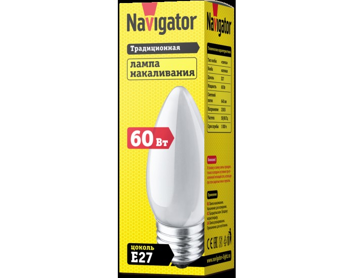 Лампа Navigator 94 327 NI-B-60-230-E27-FR