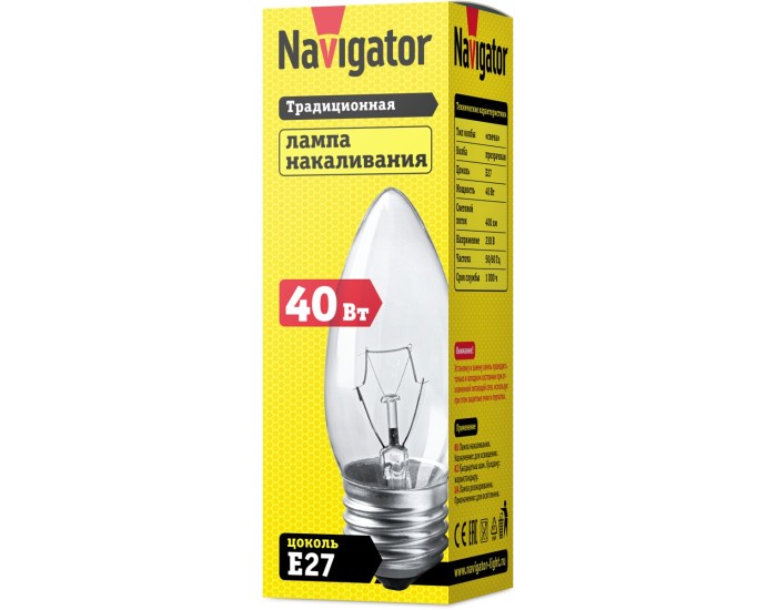 Лампа Navigator 94 328 NI-B-40-230-E27-CL