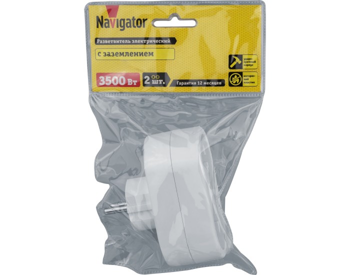 Разветвитель Navigator 94 670 NAD-L-2E-C-WH 2 гн. с/з