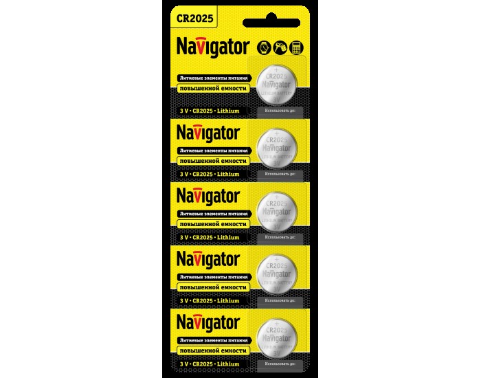 Элемент питания Navigator 94 764 NBT-CR2025-BP5